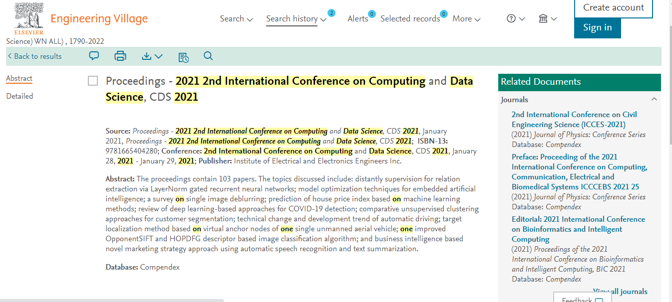 CONF-CDS 2nd Publishing Screenshot