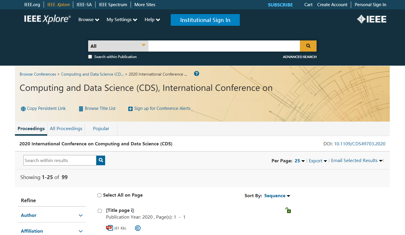 CONF-CDS 1st Publishing Screenshot